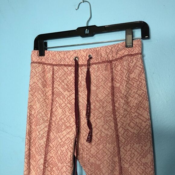 Spyder Pants Womens Medium Pink Jogger Thermal Waffle Knit Logo - Picture 4 of 7